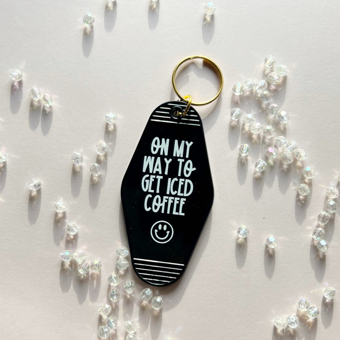 On My Way to Get Iced Coffee Keychain