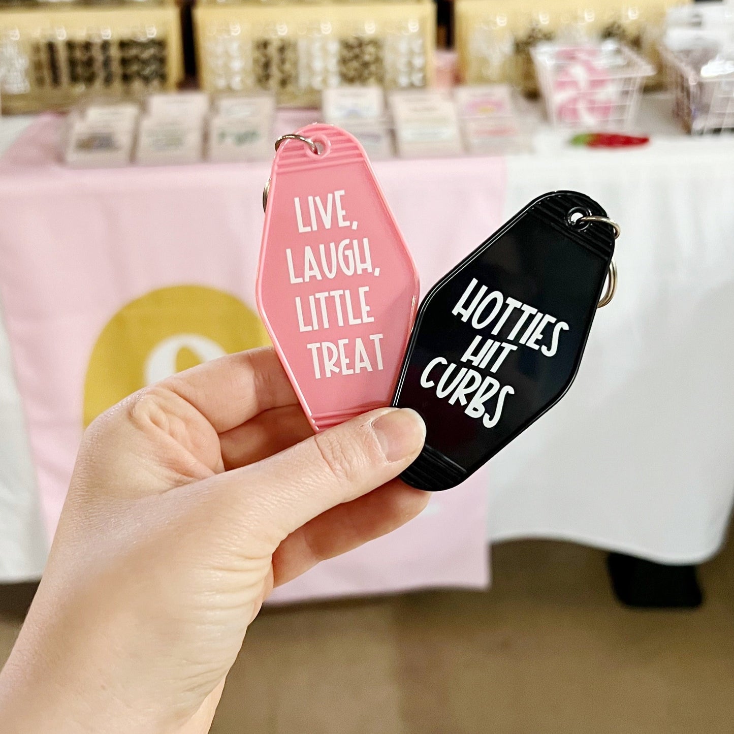 Live, Laugh, Little Treat Keychain