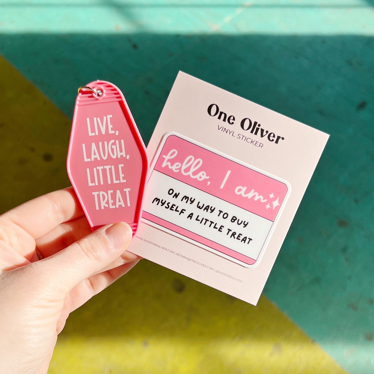 Live, Laugh, Little Treat Keychain