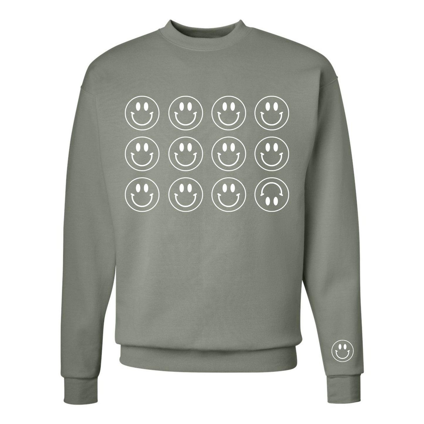 Smiley Crewneck in Light Green