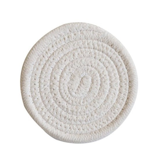 White Cotton Coaster