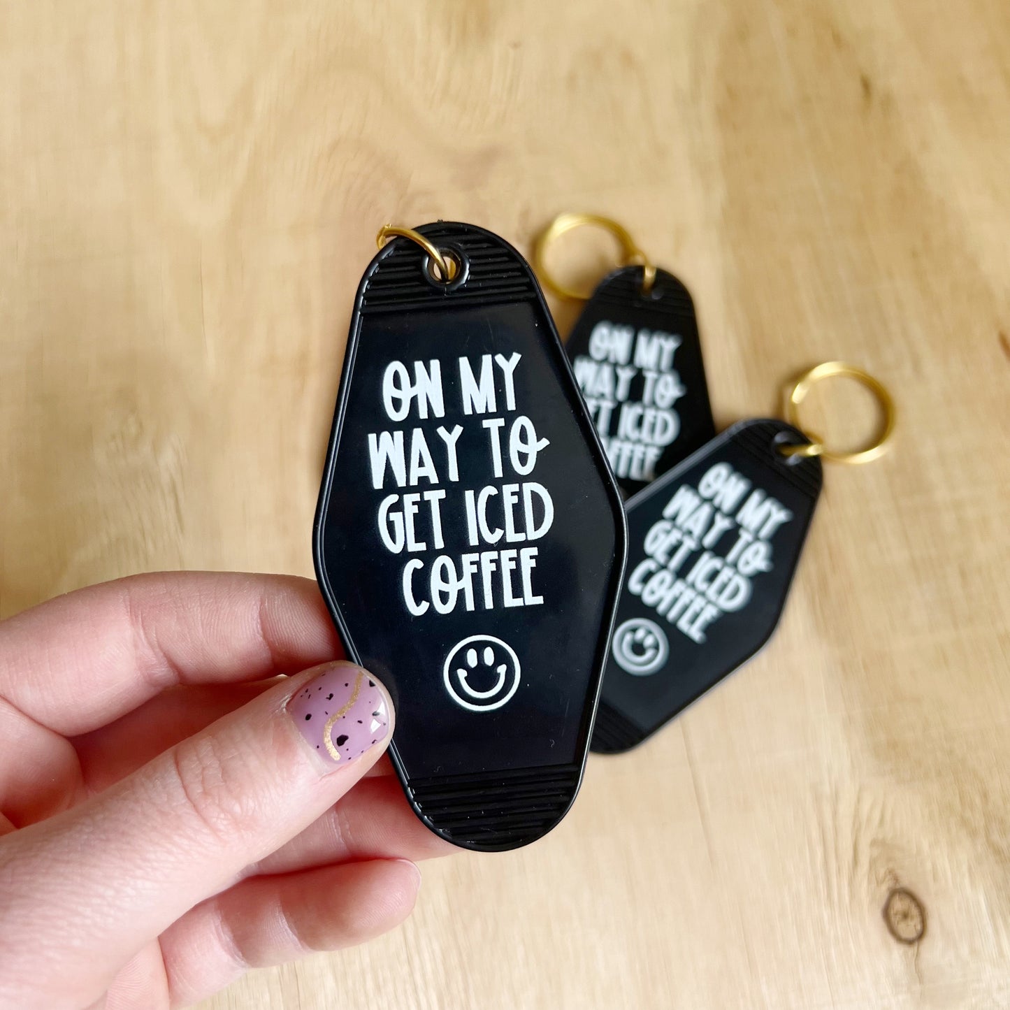 On My Way to Get Iced Coffee Keychain