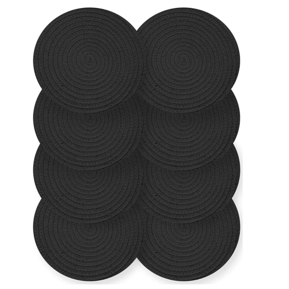 Black Cotton Coaster