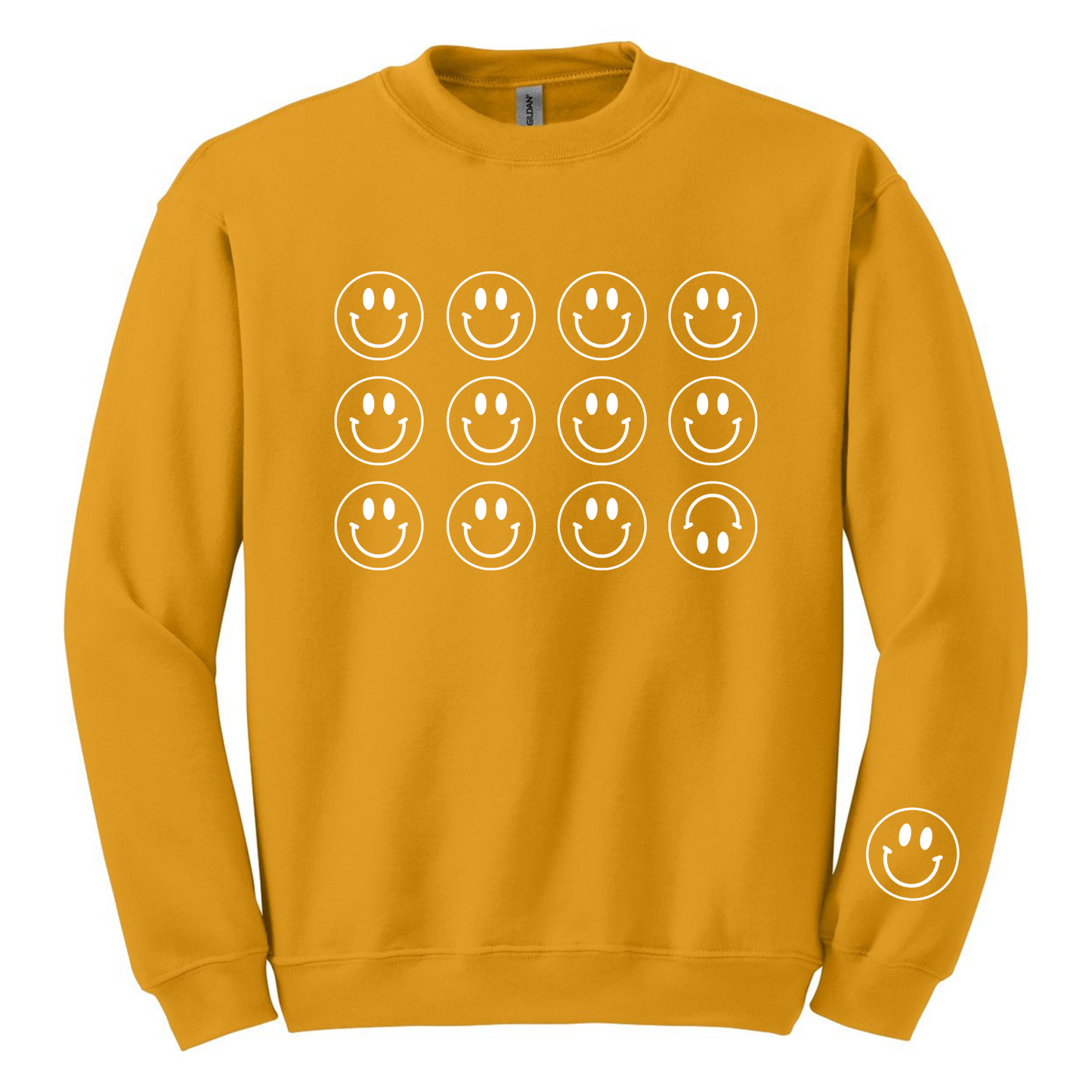 Smiley Crewneck in Gold
