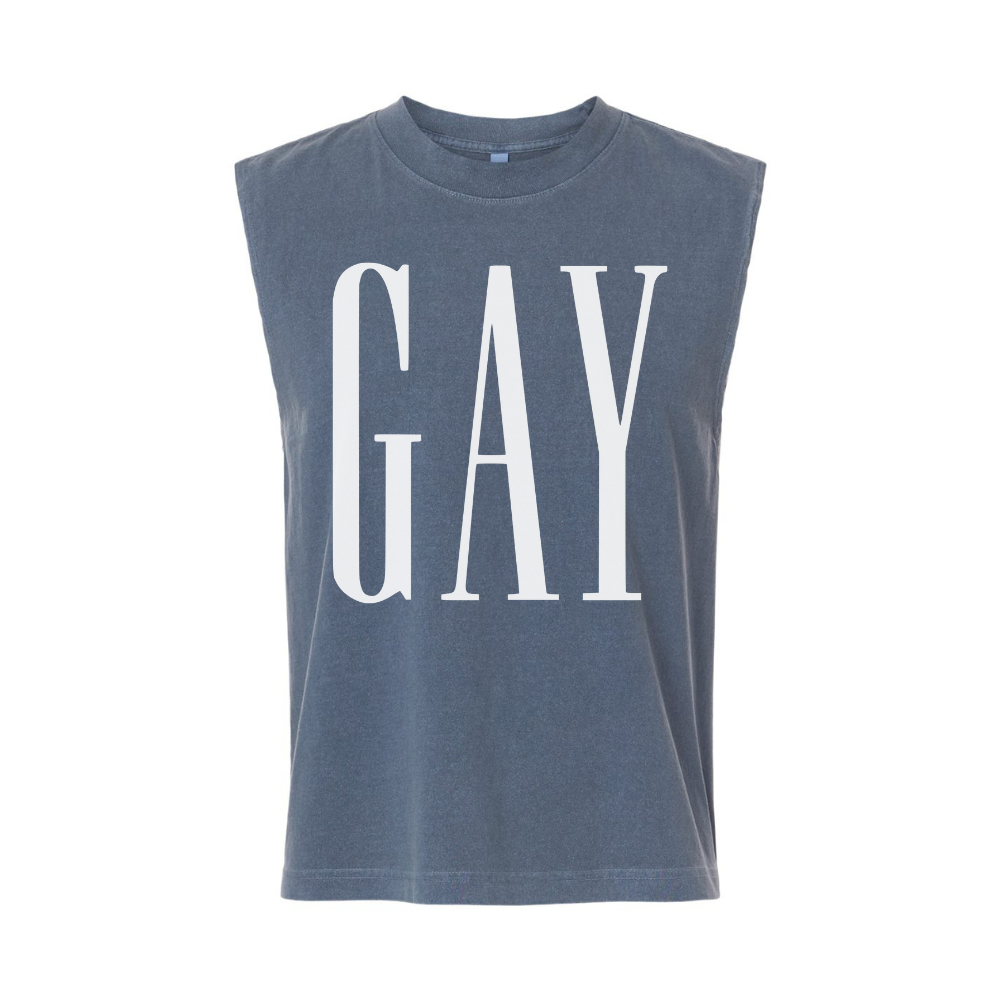 *PRE-ORDER* GAY Muscle Tank | Faded Navy