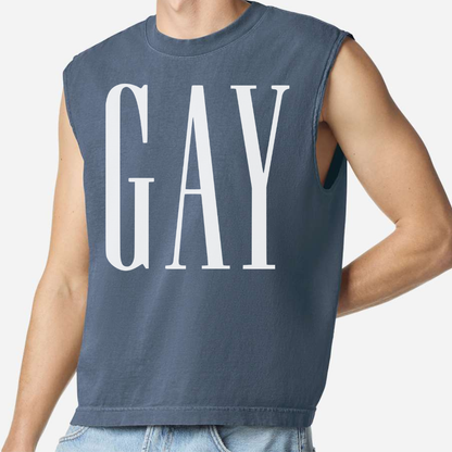 *PRE-ORDER* GAY Muscle Tank | Faded Navy