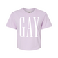 Cropped GAY Shirt in Orchid
