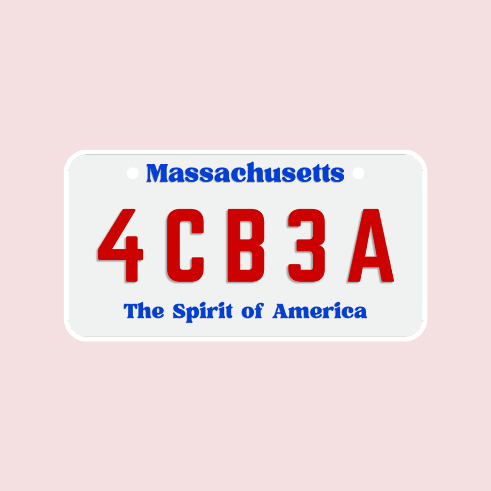 Massachusetts 4CB3A Sticker