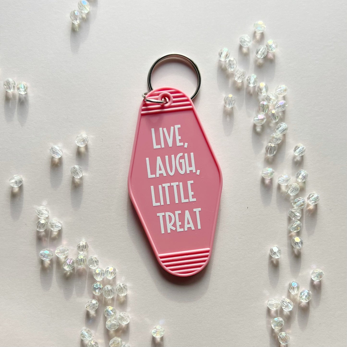 Live, Laugh, Little Treat Keychain