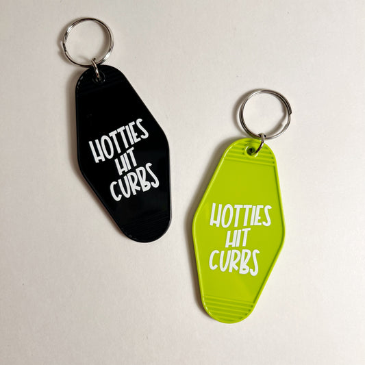 Hotties Hit Curbs Keychain