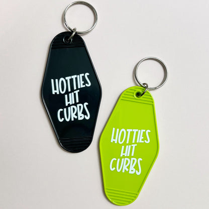 Hotties Hit Curbs Keychain