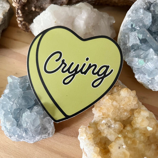 Crying Heart Sticker