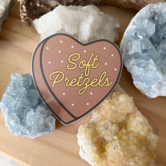 Soft Pretzels Heart Sticker