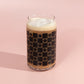 Checkered Daisy Glass Can Cup