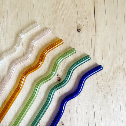 Wavy Glass Straw