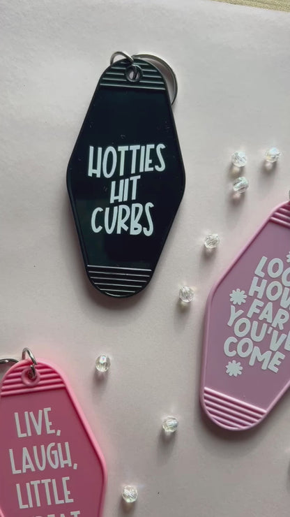 Hotties Hit Curbs Keychain