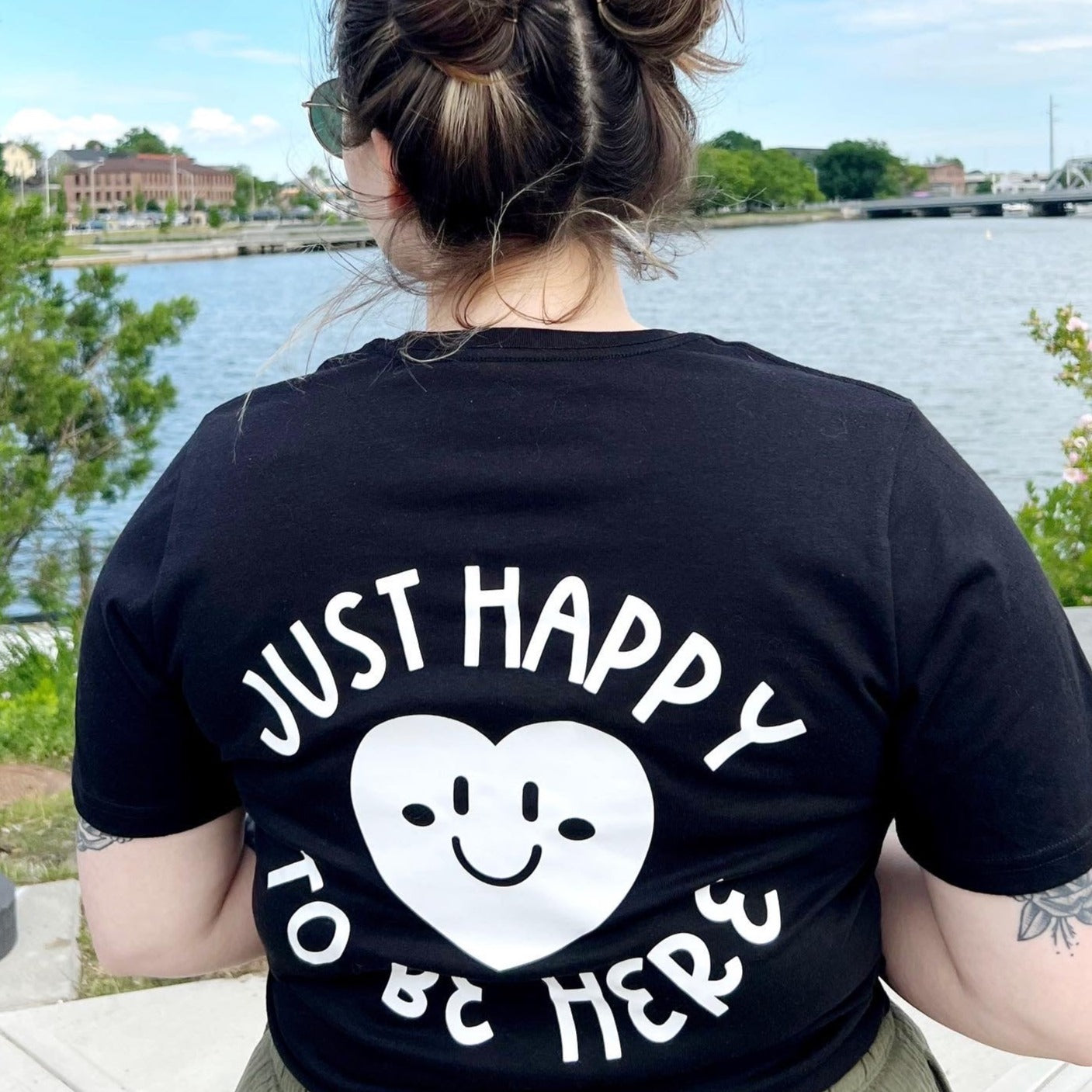 Happy to Be Here Shirt in Black