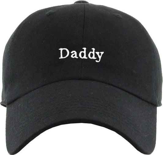 Embroidered Daddy Hat in Black