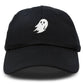Embroidered Ghost Dad Hat in Black