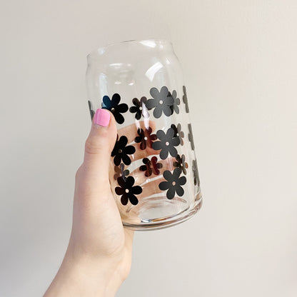 Daisy Glass Can Cup
