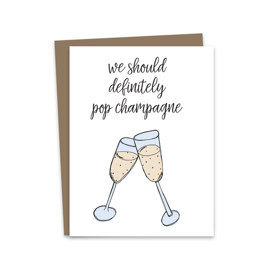 Pop Champagne Card