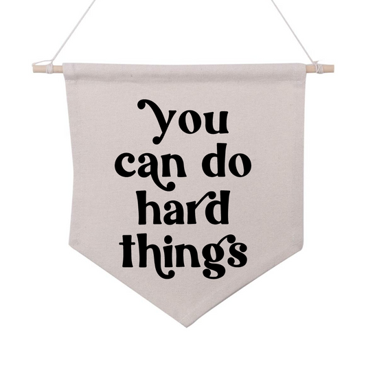 You Can Do Hard Things Canvas Banner