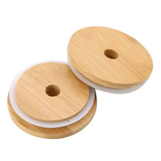 Bamboo Lid for Beer Can Glass