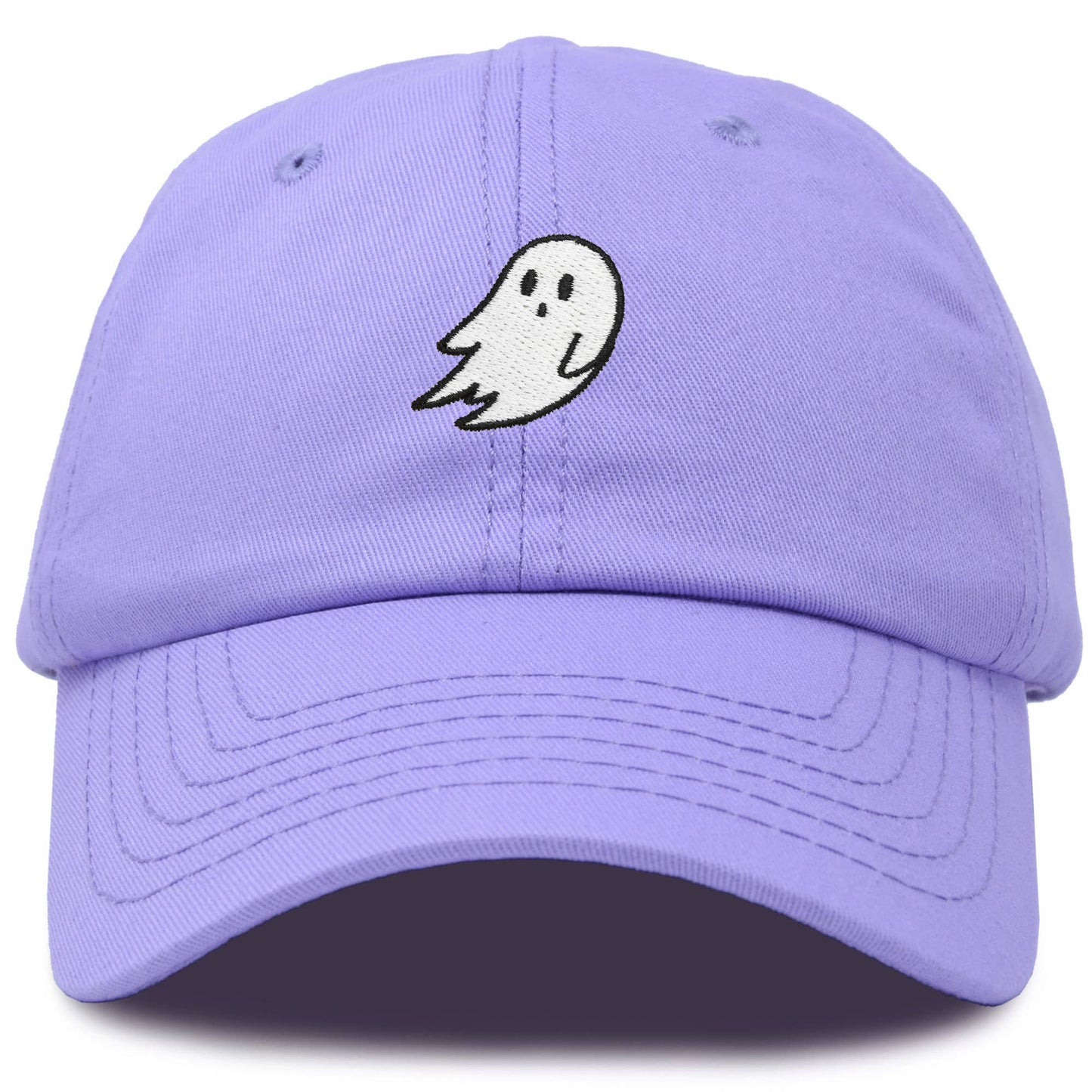 Embroidered Ghost Dad Hat in Lavender